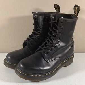 Dr. Martens Lexington Black Smooth Leather 1460 Women's Size 6 AW004 SK06T